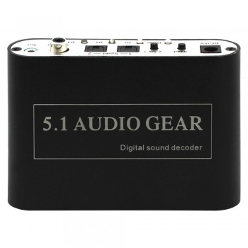 Digital to Analog 5.1 Audio Gear Adapter RCA Dolby AC3 DTS with Optical Coaxial Input audio output EU or US or AU or UK PLUG