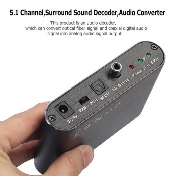 5.1 Channel HD Audio Rush Digital Surround Sound Decoder Audio Converter DVD