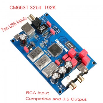 CM6631A digital interface USB to I2S / SPDIF coaxial output 32 / 24Bit 192K+shel DAC decoder T0082