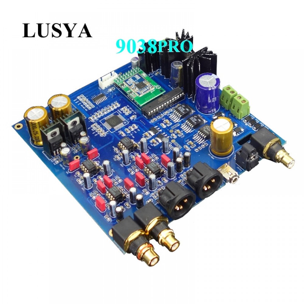 Lusya ES9038PRO DAC decoder I2S and CSR8675 bluetooth 5.0 wireless input PCM DSD switching