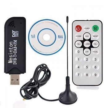 Useful Usb2.0 DAB FM DVB-T RTL-SDR Dongle vara RTL2832 R820T SDR Digital TV Tuner Receiver IR remoto com antena, Dropshipping