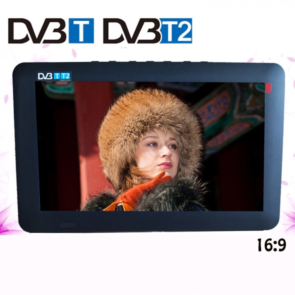 2017 New HDTV 9 Inch Digital Television And Analog TV And TF Card And USB Audio And Video Playback Portable DVB-T2