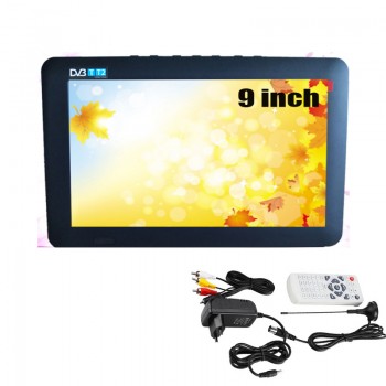 2017 New HDTV 9 Inch Digital Television And Analog TV And TF Card And USB Audio And Video Playback Portable DVB-T2