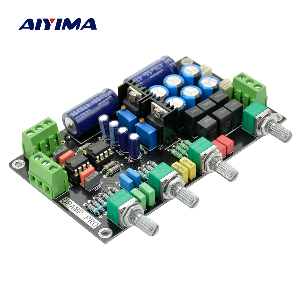 Aiyima NE5532 Tone Preamp Board OP-AMP HIFI Amplifier Preamplifier Volume Tone Control Board