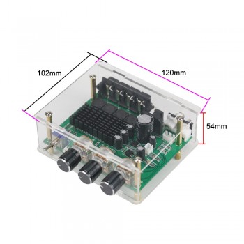 GHXAMP TPA3116D2 80W*2 Stereo Amplifier Audio Board TPA3116 Digital Amplifier Sound Preamplifier Tone High Power DC12-24V 1PC