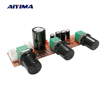 Aiyima NE5532 Tone Amplifier Preamplifier LM1036 Volume Control Board AD827 OP-AMP Single Power Preamp Volume Tone EQ Control