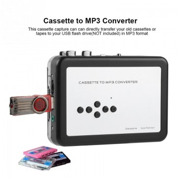 Cassette to MP3 Converter Player Analog Tapes Music to Digital Save to USB Flash Drive, USB Walkman Cassette Player Portable NEW