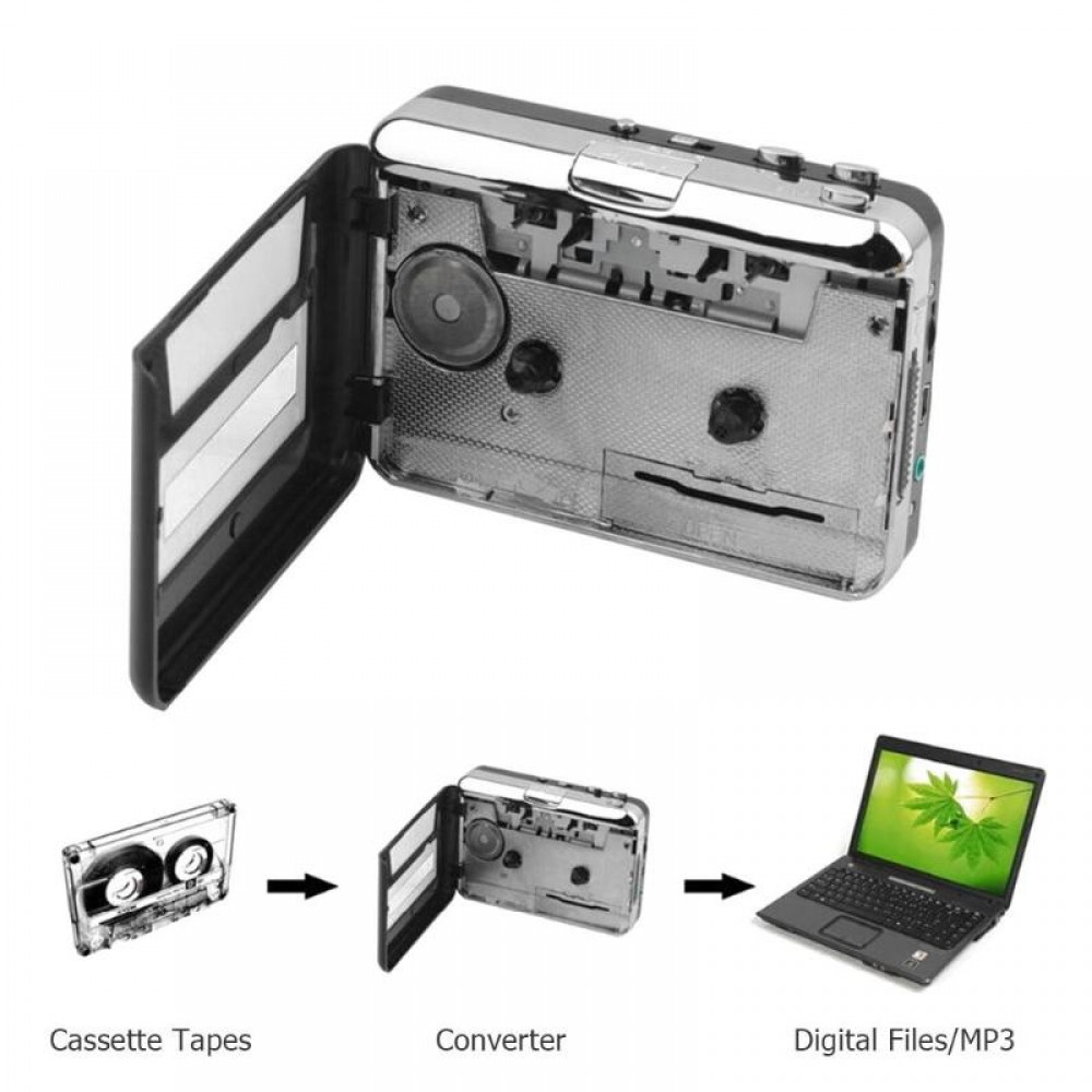 1Pcs New Tape to PC Super Cassette to MP3 Audio Music CD Digital Audio Music Player Converter Capture Recorder