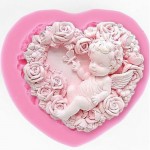 Rose Angel Craft Art Silicone Soap Mold 3D Craft Molds DIY Fimo Resin Clay Candle Molds Fondant Handmade Soap Moulds