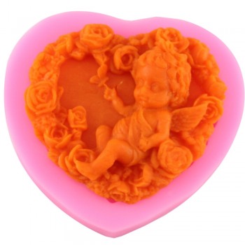 Rose Angel Craft Art Silicone Soap Mold 3D Craft Molds DIY Fimo Resin Clay Candle Molds Fondant Handmade Soap Moulds