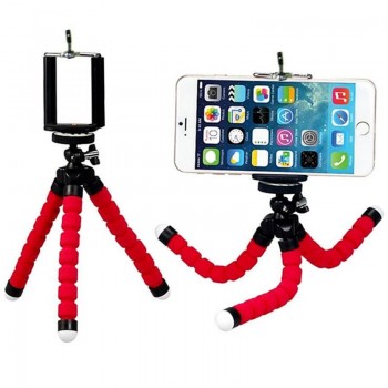 Phone Tripod Holder Flexible Sponge Octopus Tripod Stand Mount Bluetooth Remote Shutter Selfie Stick Self-timer Tripod Bracket