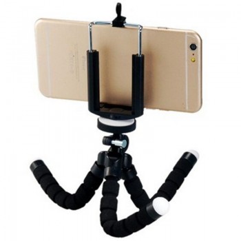 Phone Tripod Holder Flexible Sponge Octopus Tripod Stand Mount Bluetooth Remote Shutter Selfie Stick Self-timer Tripod Bracket