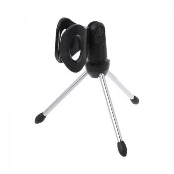 Folding Adjustable Desktop Handheld Mic Microphone Clip Holder Stand Tripod A-1