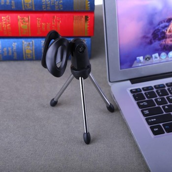 Mini Lightweight microfone holder Foldable Desktop Tripod Microphone Mound Holder Mic Stand Adjustable Microphones Tripods