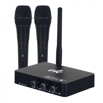 JEDX k2 Android TV Box PC Home KTV Mini Karaoke Echo System Digital Sound Audio Singing Machine with 2pcs Wireless Microphone