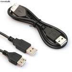 vovotrade 2ft/60cm Black USB Male to A Female Extension Extender Data M/F Adapter Cable Factory Price Drop Shipping