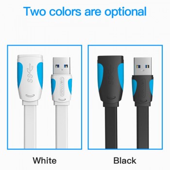 Vention Extension Cable USB 3.0 Cable Flat Male to Female Data Cable USB 3.0 Extender Cord for Computer USB Extension Cable