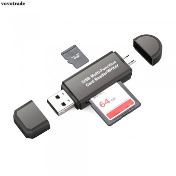 vovotrade MINI USB 2.0 +OTG Micro SD/SDXC TF Card Reader Adapter High Transmission Speed U Disk Factory Price Drop Shipping