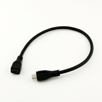 1pcs USB 2.0 Mini B 5-Pin Female to Micro USB Male Data Charger Converter Adapter Cable 30cm