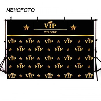 Royal Crown Star VIP Backdrop Hollywood Photo Backdrops Red Carpet Event Graduation Party Banner Photography Background