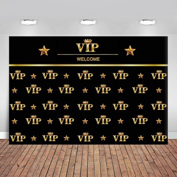 Royal Crown Star VIP Backdrop Hollywood Photo Backdrops Red Carpet Event Graduation Party Banner Photography Background