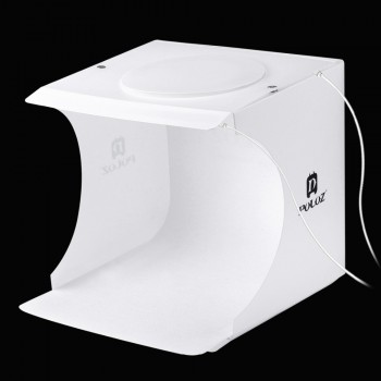 2 LED Panels Mini Folding Studio 8 Diffuse Soft Box Lightbox with Black White Photography Background Photo Studio box