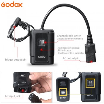 Godox DM-16 Wireless Studio Flash Trigger 433HMz 16 Channels Transmitter + Receiver Kit Single Triggerling piont For DSLR Camera