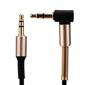 kongyide New Arrival 3.5mm Jack Elbow Male to Male Stereo Headphone Car Aux Audio Extension Cable jy18 apr20