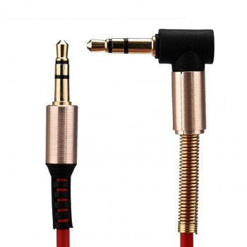 kongyide New Arrival 3.5mm Jack Elbow Male to Male Stereo Headphone Car Aux Audio Extension Cable jy18 apr20