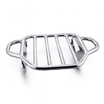 MOTORCYCLE CHROME KING DETACHABLE TWO UP LUGGAGE RACK FOR HARLEY DAVIDSON TOURING MODEL Road King  Electra Road Glide