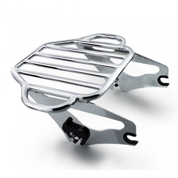 MOTORCYCLE CHROME KING DETACHABLE TWO UP LUGGAGE RACK FOR HARLEY DAVIDSON TOURING MODEL Road King  Electra Road Glide