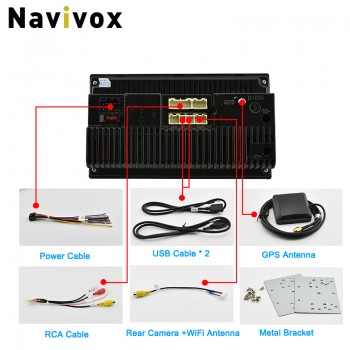 Navivox 2 Din Android Car Radio 7 Universal Car DVD GPS Player Android 8.1 Go Multimedia Navigation For Nissan Honda Toyota BYD