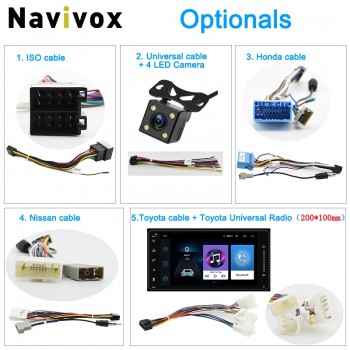 Navivox 2 Din Android Car Radio 7 Universal Car DVD GPS Player Android 8.1 Go Multimedia Navigation For Nissan Honda Toyota BYD