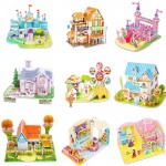 Kids craft 3d paper cartoon three-dimensional puzzle childrens intellectual power toy diy building puzzle