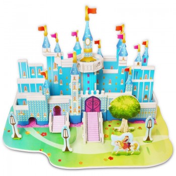 Kids craft 3d paper cartoon three-dimensional puzzle childrens intellectual power toy diy building puzzle