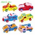 April Du Kids DIY Craft Kits EVA 3D Puzzle Car Truck Model Children Handicrafts Creative Handmade Educational Toys,1pcs