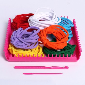 Girls weaving dreams plush bag backpack toy DIY Craft Loop Weave Loom Toy Yarn Craft Set  knitting machine educational toys