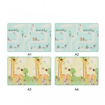 180cm*200cm Infant Baby Foldable Play Double-sided Mat Thickened Home Baby Room Splicing Child Climbing Mat