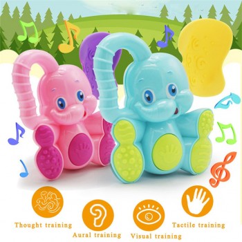 Safety Baby Toddler Teether Hand Shake Bell Ring Funny Educational Elephant Toy 12x12x4cm Dropshipping June#6