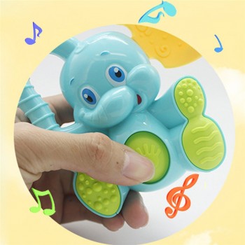 Safety Baby Toddler Teether Hand Shake Bell Ring Funny Educational Elephant Toy 12x12x4cm Dropshipping June#6