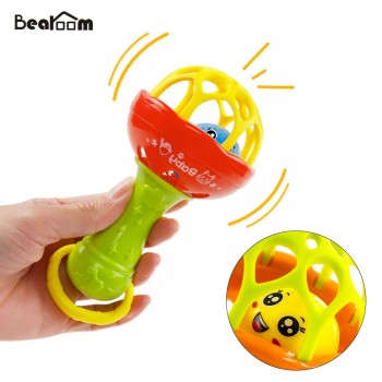 Bearoom Baby Rattles Mobiles Fuuny Baby Toys Intelligence Grasping Gums Soft Teether Plastic Hand Bell hammer Educational Gift