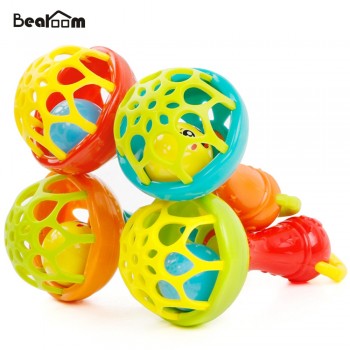 Bearoom Baby Rattles Mobiles Fuuny Baby Toys Intelligence Grasping Gums Soft Teether Plastic Hand Bell hammer Educational Gift