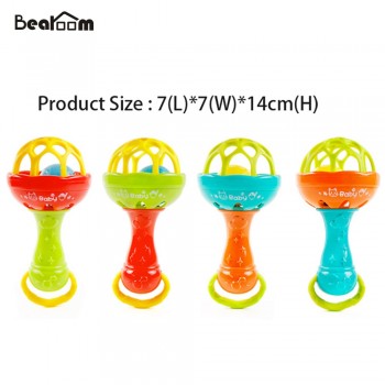 Bearoom Baby Rattles Mobiles Fuuny Baby Toys Intelligence Grasping Gums Soft Teether Plastic Hand Bell hammer Educational Gift