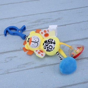 Baby Kids Toys Rattles Soft Plush Animal Elephant and Lion Clip Baby Hanging Toys Dolls Stroller Crib Hanging Wind Chimes