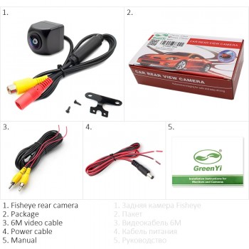 Waterproof HD 170 Degree Sony/MCCD Fisheye Lens Starlight Night Vision Car Reverse Backup Rear View Camera CCTV Parking Camera