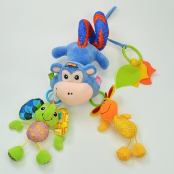 0-12 Month Infant Baby Rattles Mobiles Toys Spiral Bed Stroller Crib Cot Hanging Plush Rattle Toy Animal Educational Teether Toy