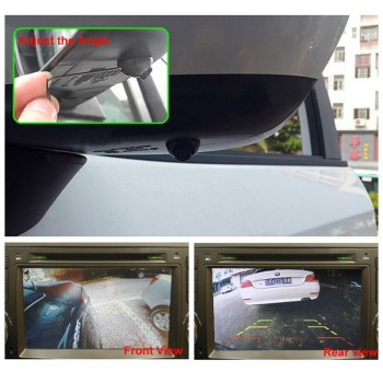 GreenYi Mini CCD 360 Degree Car Rear View Camera Front Side View Backup Camera with Multi-function Switcher Cable