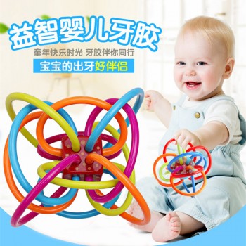 Little Loud Bell Ball Baby Toy Baby Ball Toy Rattles Develop Baby Intelligence Baby Toys 0-12 Months Plastic Hand Bell Rattle