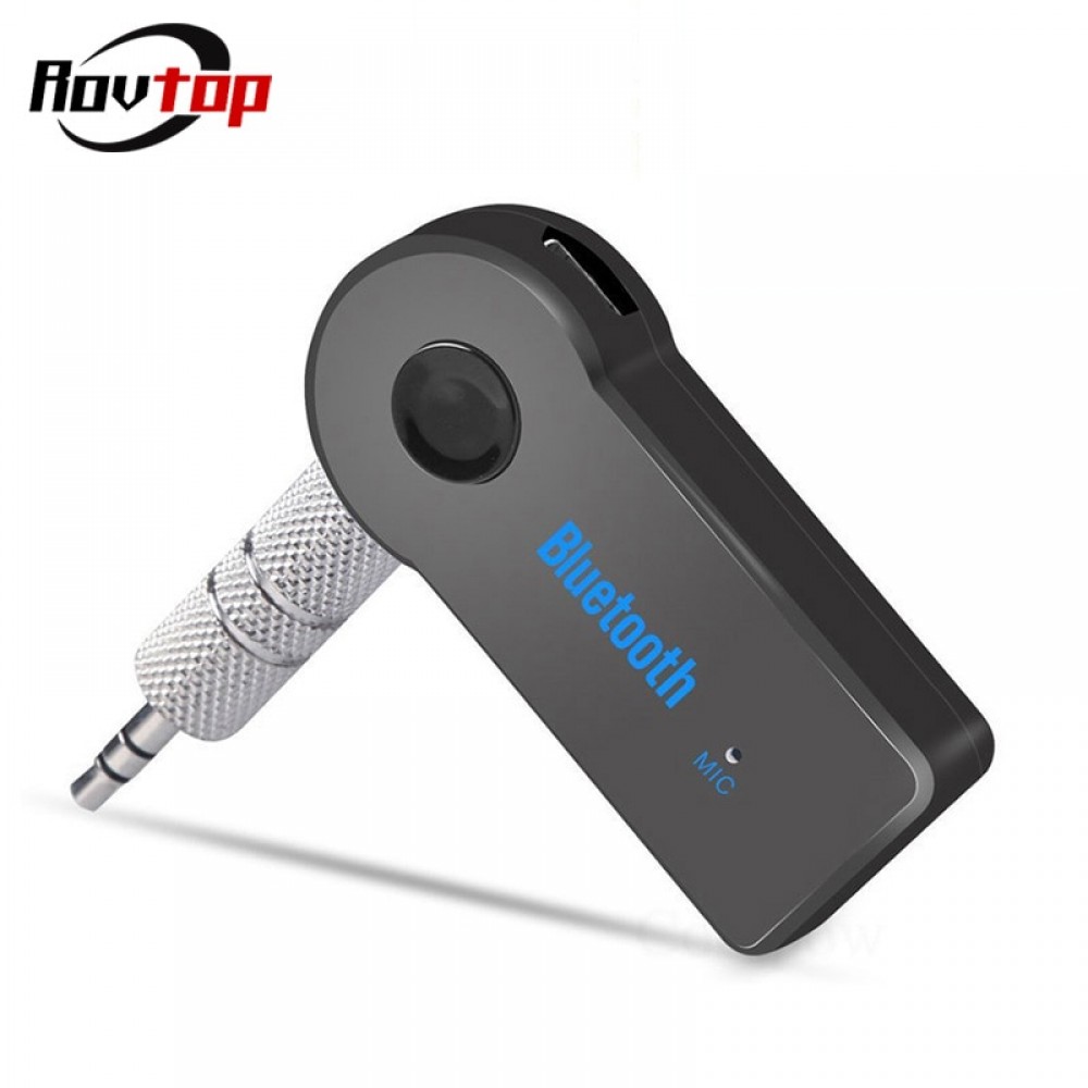 Rovtop Mini 3.5MM Jack AUX Audio MP3 Music Bluetooth Receiver Car Kit Wireless Handsfree Speaker Headphone Adapter for iphone Z2