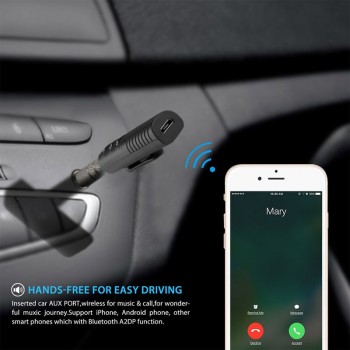 Bluetooth Aux 3.5mm Jack Bluetooth Car Kit Hands Free Music Audio Receiver Adapter Auto AUX Kit for Speaker Bluetooth Car Stereo